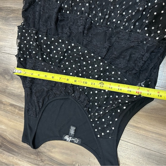 Zena Black Tank Top with Polka Dot Ruffles - Picture 6 of 6